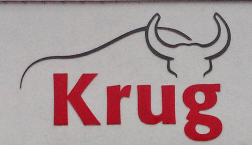 Schriftzug Krug gefräst