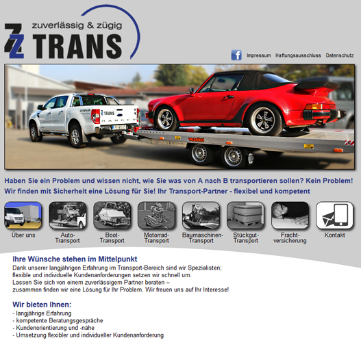 Webseite ZZ-Trans